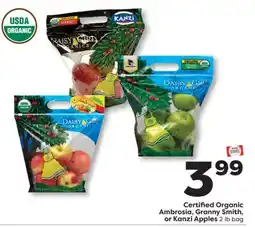 Weis Markets Certified Organic Ambrosia, Granny Smith, or Kanzi Apples offer