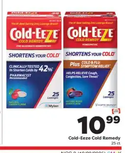 Weis Markets Cold-Eeze Cold Remedy offer