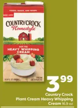 Weis Markets Country Crock Plant Cream Heavy Whipping Cream offer