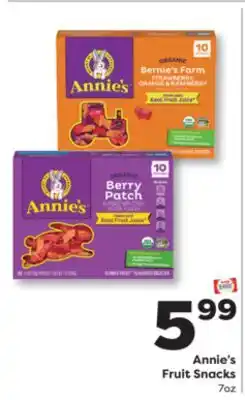 Weis Markets Annie's Fruit Snacks offer
