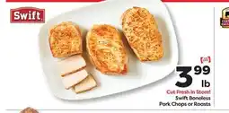 Weis Markets Swift Boneless Pork Chops or Roasts offer