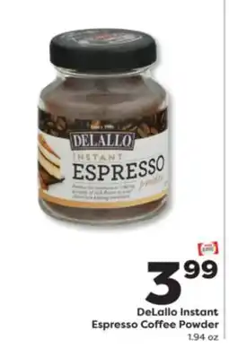 Weis Markets DeLallo Instant Espresso Coffee Powder offer