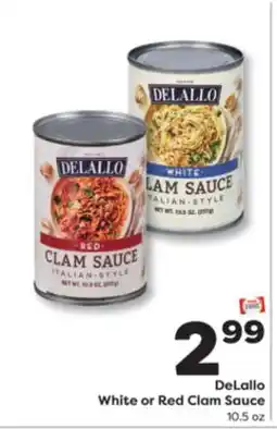 Weis Markets DeLallo White or Red Clam Sauce offer