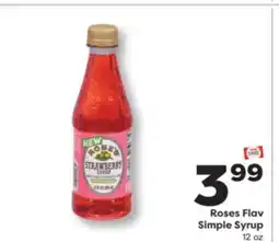 Weis Markets Roses Flav Simple Syrup offer