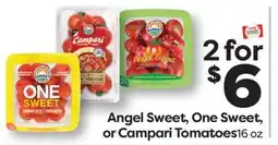 Weis Markets Angel Sweet, One Sweet, or Campari Tomatoes offer