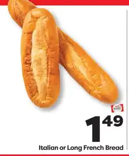 Weis Markets Italian or Long French Bread offer