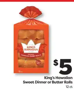 Weis Markets King's Hawaiian Sweet Dinner or Butter Rolls offer