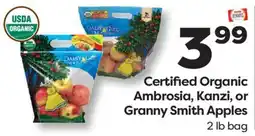Weis Markets Certified Organic Ambrosia, Kanzi, or Granny Smith Apples offer