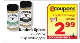 Weis Markets Kinder's Spices offer