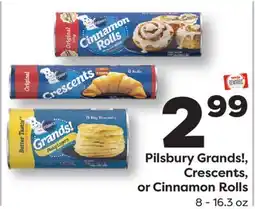 Weis Markets Pillsbury Grands!, Crescents, or Cinnamon Rolls offer