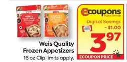 Weis Markets Weis Quality Frozen Appetizers offer