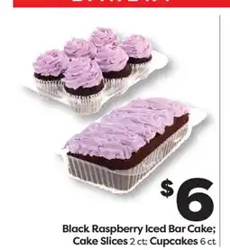 Weis Markets Black Raspberry Iced Bar Cake Cake Slices 2 ct Cupcakes 6 ct offer