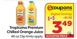 Weis Markets Tropicana Premium Chilled Orange Juice offer