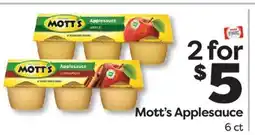 Weis Markets Mott's Applesauce offer