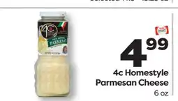 Weis Markets 4c Homestyle Parmesan Cheese offer