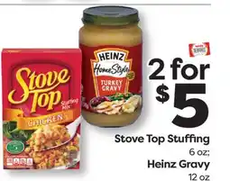 Weis Markets Stove Top Stuffing 6 oz Heinz Gravy 12 oz offer