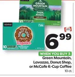 Weis Markets Green Mountain, Lavazza, Donut Shop, or McCafe K-Cup Coffee offer