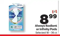 Weis Markets Always Radiant or Infinity Pads offer