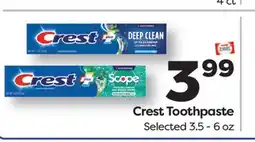 Weis Markets Crest Toothpaste offer