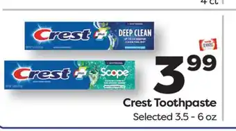 Weis Markets Crest Toothpaste offer