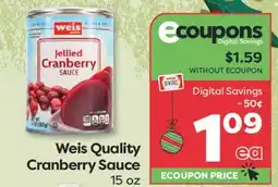 Weis Markets Weis Quality Cranberry Sauce offer