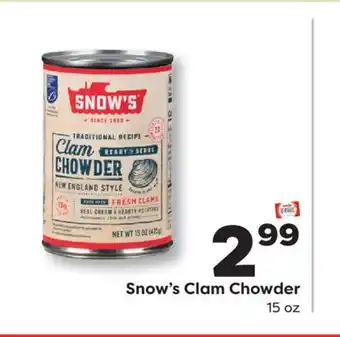 Weis Markets Snow's Clam Chowder offer