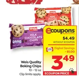 Weis Markets Weis Quality Baking Chips offer
