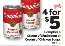 Weis Markets Campbell's Cream of Mushroom or Cream of Chicken Soups offer