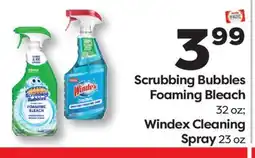 Weis Markets Scrubbing Bubbles Foaming Bleach 32 oz Windex Cleaning Spray 23 oz offer