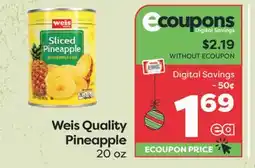 Weis Markets Weis Quality Pineapple offer