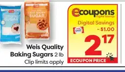 Weis Markets Weis Quality Baking Sugars offer