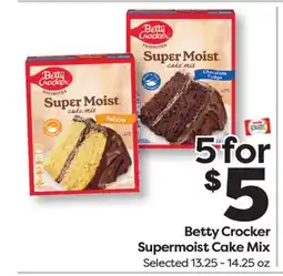 Weis Markets Betty Crocker Supermoist Cake Mix offer