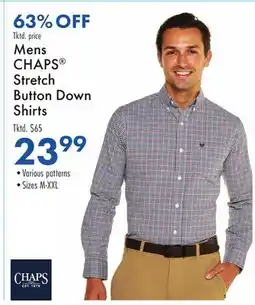 Boscov's Mens CHAPS Stretch Button Down Shirts offer