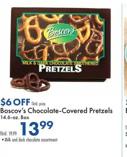 Boscov's Boscov's Chocolate-Covered Pretzels offer