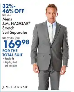 Boscov's Mens J. M. HAGGAR Stretch Suit Separates offer