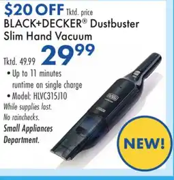 Boscov's BLACK + DECKER Dustbuster Slim Hand Vacuum offer