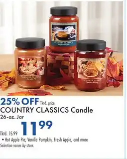 Boscov's COUNTRY CLASSICS Candle offer
