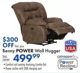 Boscov's Benny POWER Wall Hugger offer