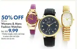 Boscov's Womens & Mens Fashion Watches offer