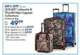 Boscov's LEISURE Lafayette & Woodbridge Luggage Collections offer