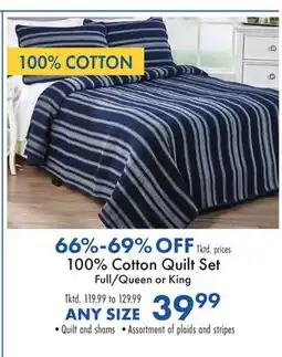 Boscov's 100% Cotton Quilt Set offer