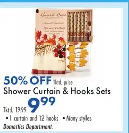 Boscov's Shower Curtain & Hooks Sets offer