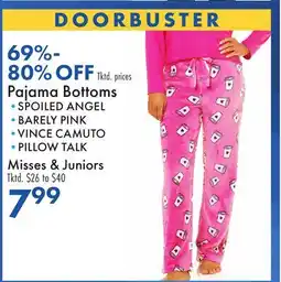Boscov's Pajama Bottoms offer