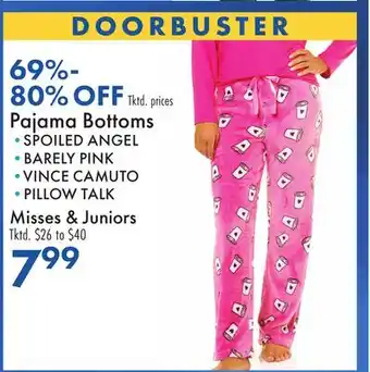 Boscov's Pajama Bottoms offer