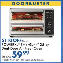 Boscov's POWERXL SmartSynx 25-qt. Dual-Door Air Fryer Oven offer