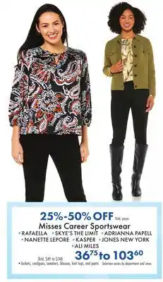 Boscov's Misses Career Sportswear offer