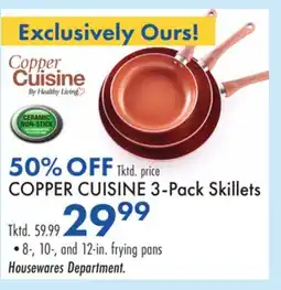 Boscov's COPPER CUISINE 3-Pack Skillets offer