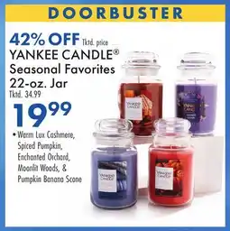 Boscov's YANKEE CANDLE Seasonal Favorites 22-oz. Jar offer