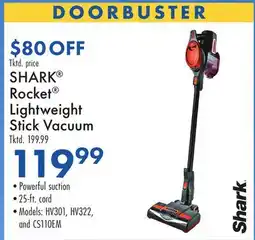 Boscov's SHARK Rocket Lightweight Stick Vacuum offer