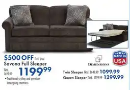 Boscov's Savona Full Sleeper offer